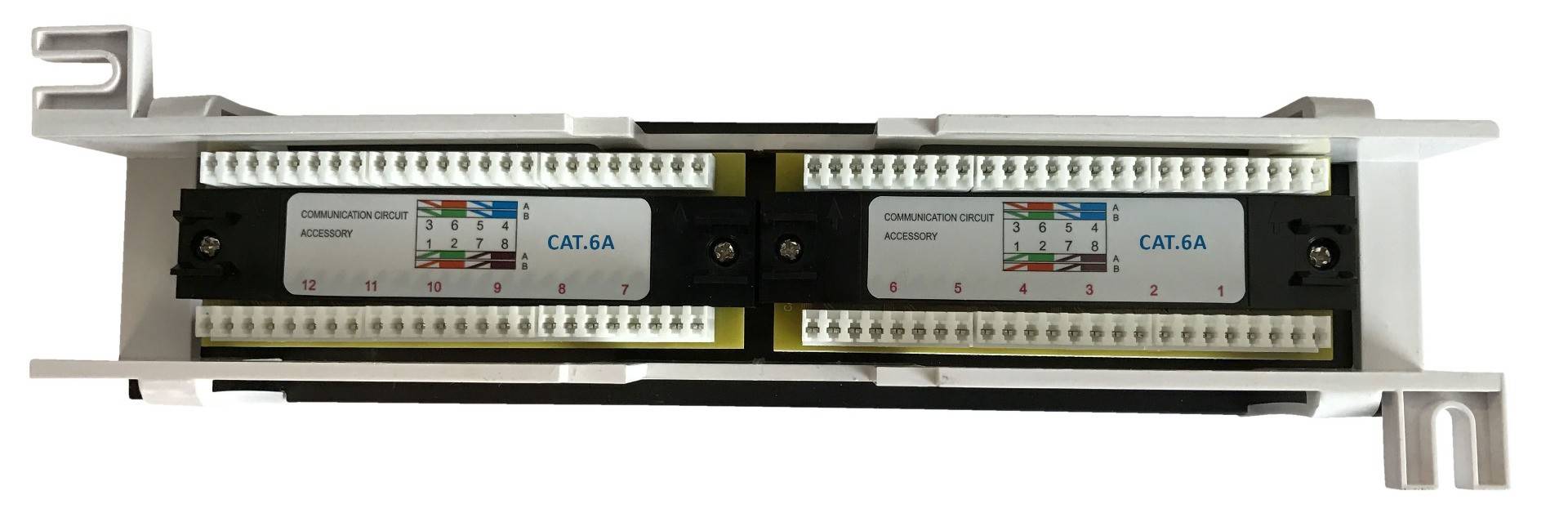 Danicom - CAT 6a Wand Patchpanel, 12-fach UTP