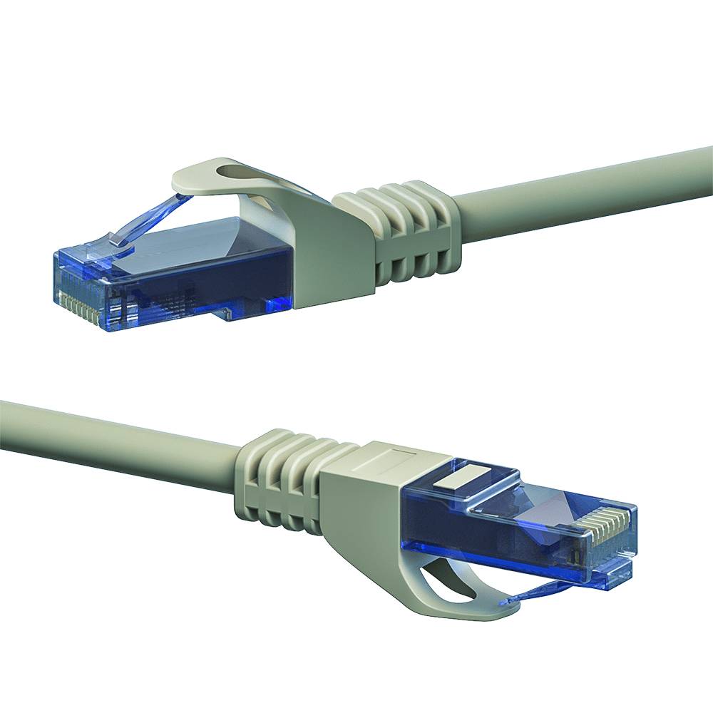 Danicom - CAT6a Netzwerkkabel 100% Kupfer - U/UTP - 1,50 Meter - Grau