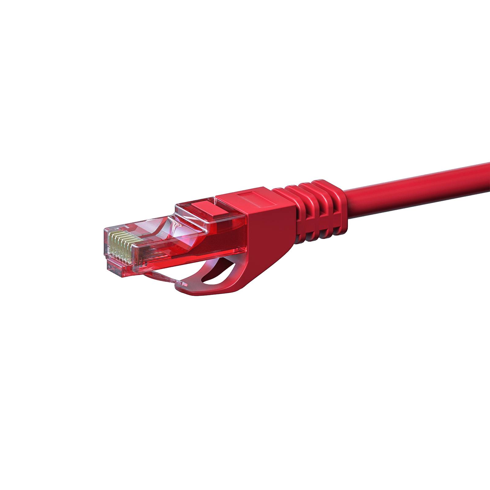 Danicom - CAT6 Netzwerkkabel 100% Kupfer - U/UTP - 2 Meter - Rot