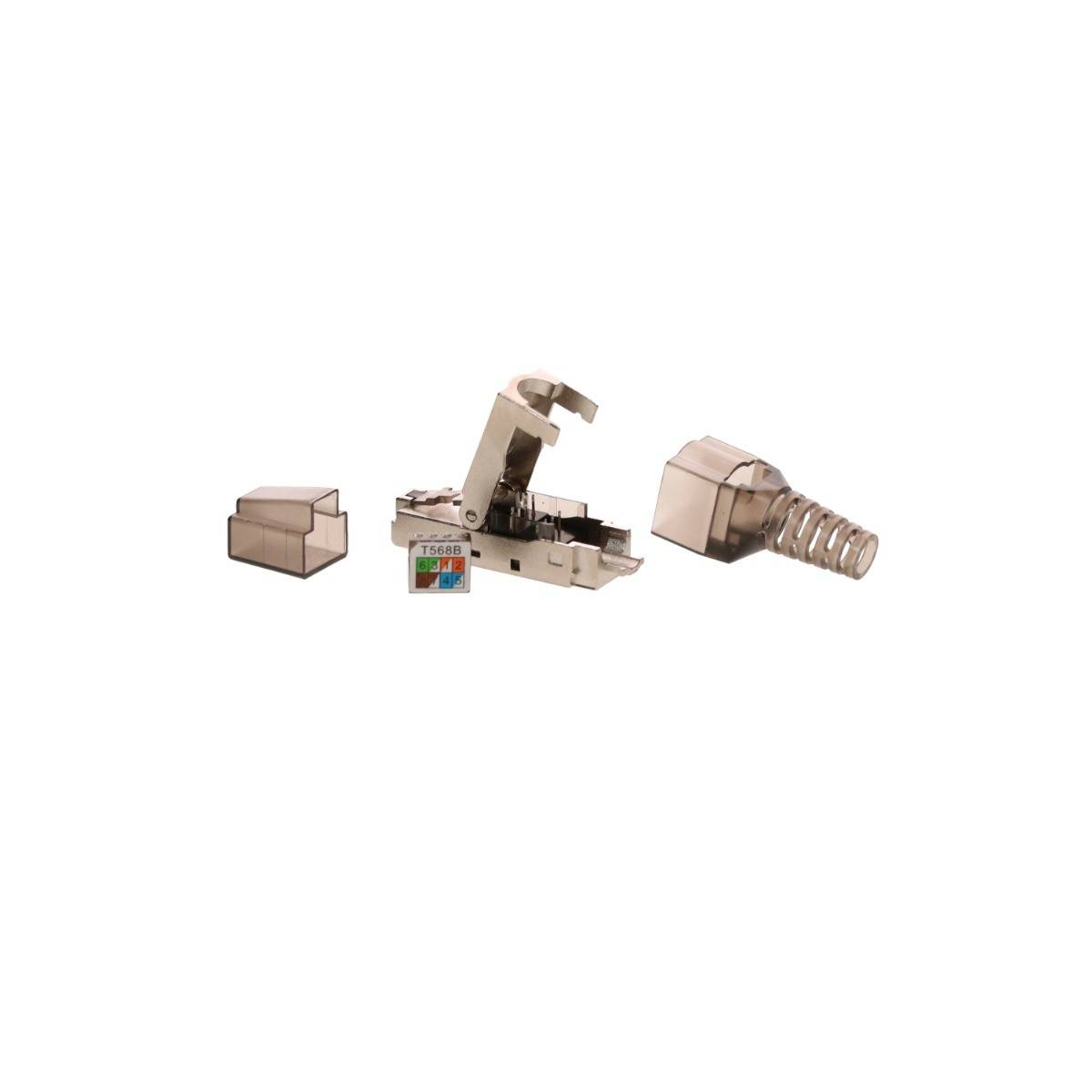 Danicom - DANICOM S/FTP CAT7 Toolless RJ45 Netzwerkstecker - für Starrleiter