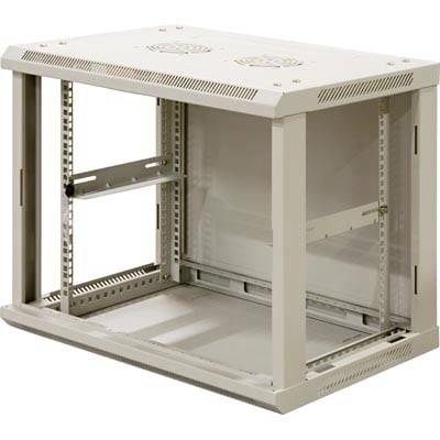 Danicom - 9 HE Serverschrank, Wandgehäuse, mit Glastür, Weiß, (BxTxH) 600 x 450 x 500mm