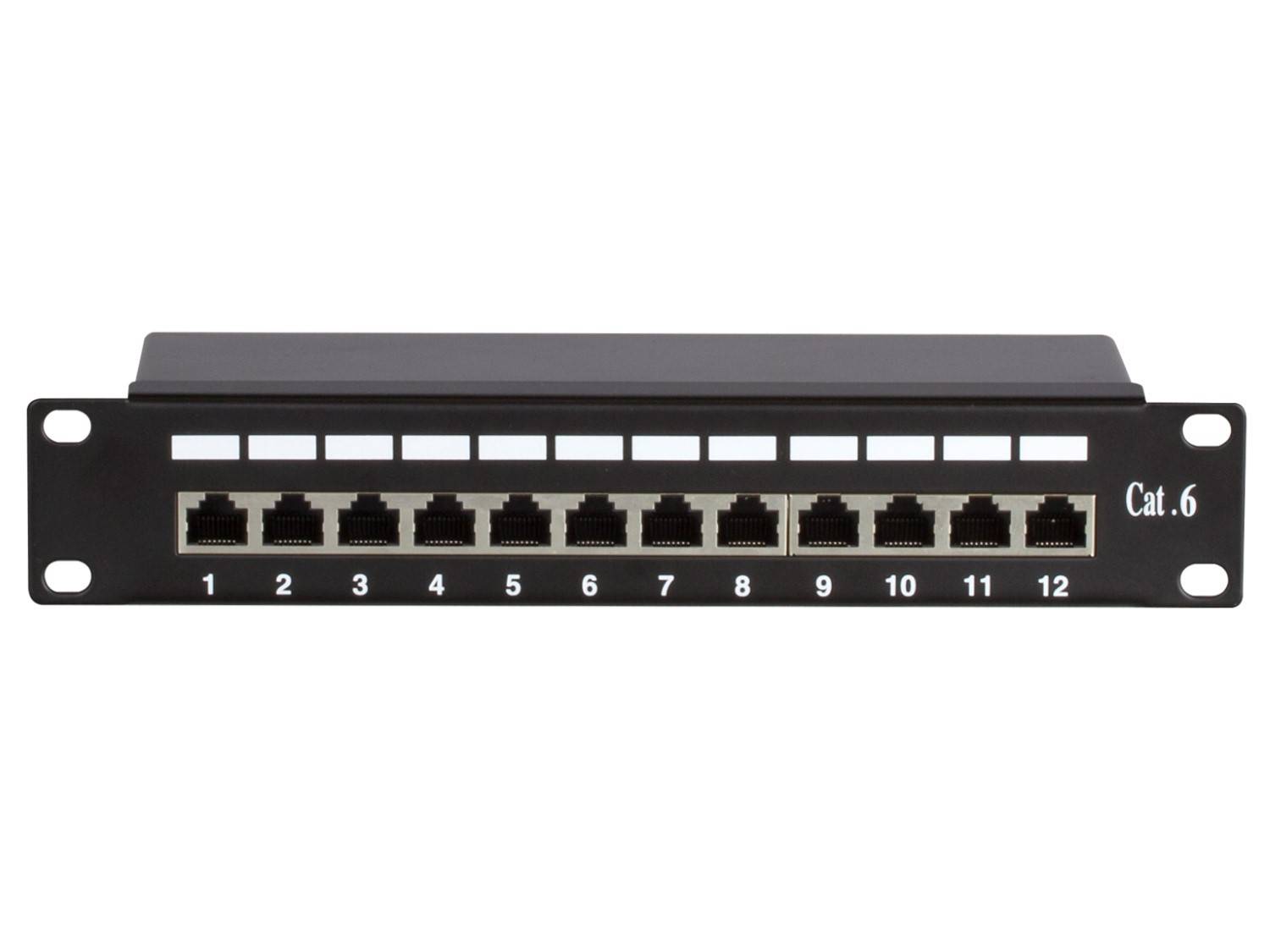 Danicom - Patchpanel 10”, 12-fach FTP Patchpanel CAT 6