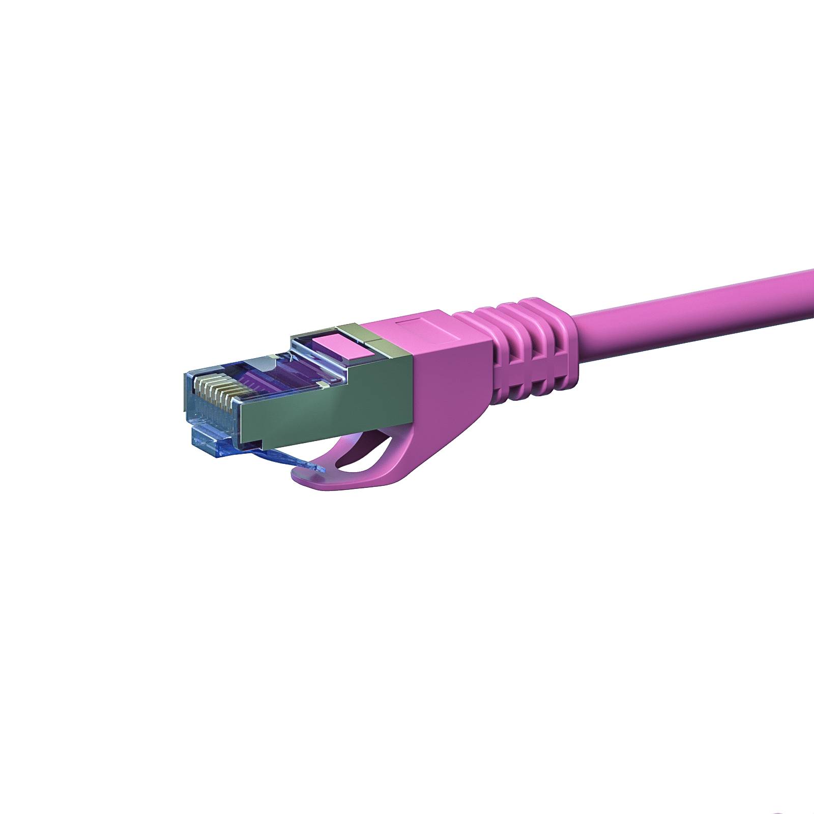 Danicom - CAT 6a Netzwerkkabel LSOH - S/FTP - 2 Meter - Rosa