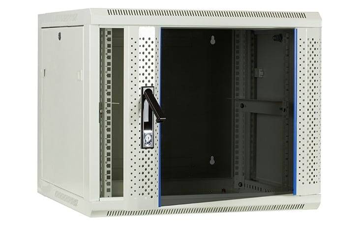 Danicom - 9 HE Serverschrank, Wandgehäuse mit Glastür (BxTxH) 600 x 600 x 500mm
