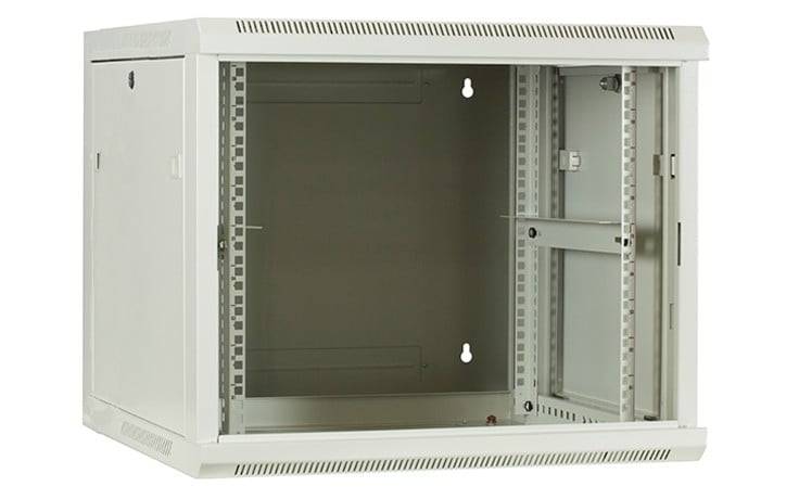Danicom - 9 HE Serverschrank, Wandgehäuse mit Glastür (BxTxH) 600 x 600 x 500mm