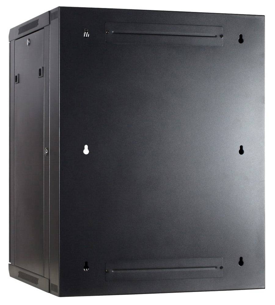 Danicom - 15 HE Serverschrank, wendbares Wandgehäuse mit Glastür (BxTxH) 600 x 600 x 770mm