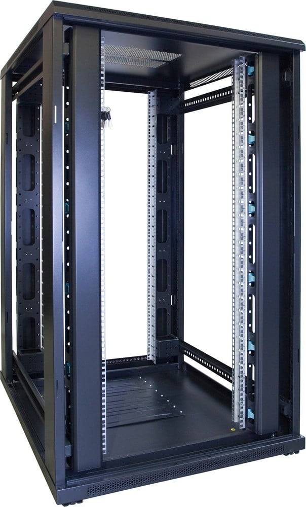 Danicom - 27 HE 19” Serverschrank, mit Glastür (BxTxH) 800 x 1000 x 1400mm