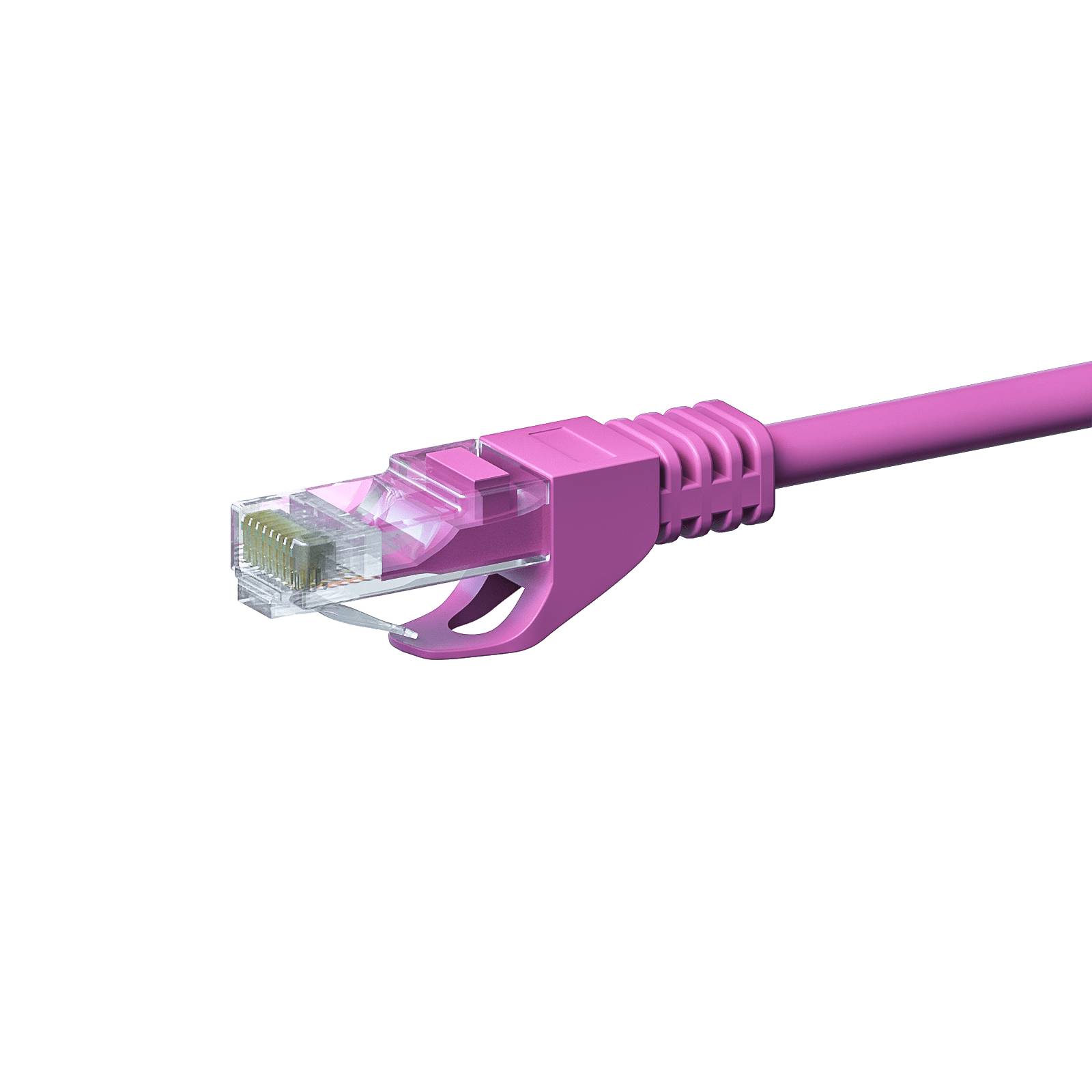 Danicom - CAT5e Netzwerkkabel, U/UTP, 2 meter, Rosa, 100% Kupfer