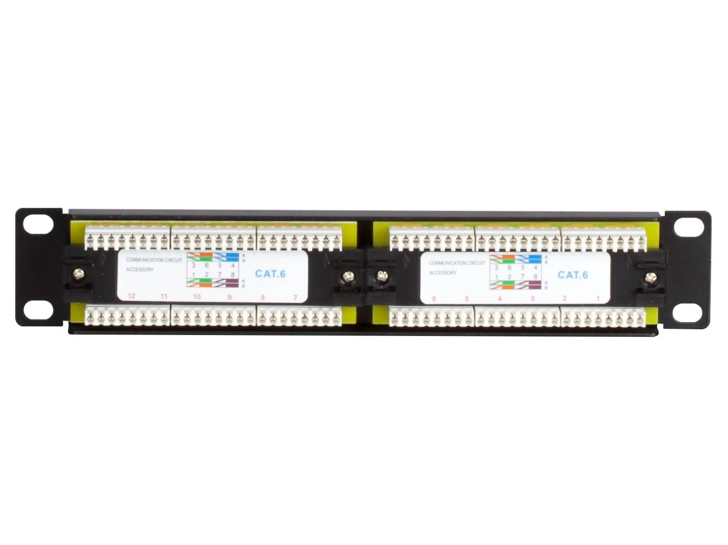 Danicom - Patchpanel 10”, 12-fach UTP Patchpanel CAT 6