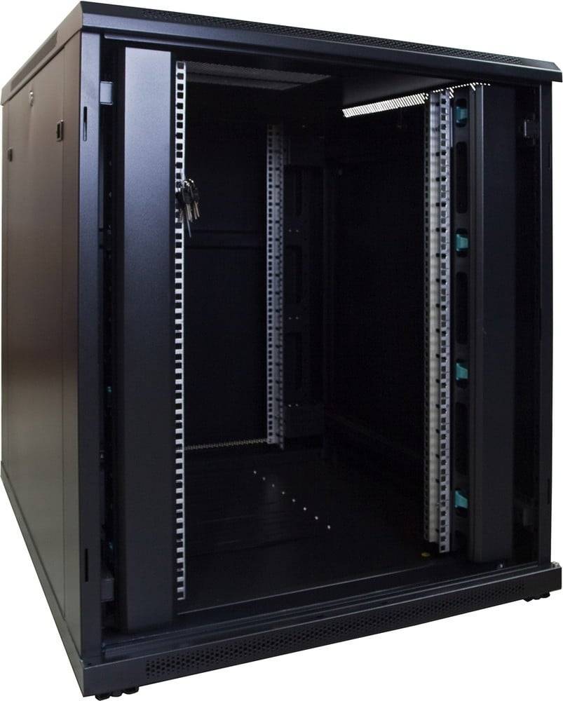 Danicom - 18 HE 19” Serverschrank, mit Glastür (BxTxH) 800 x 1000 x 1000mm