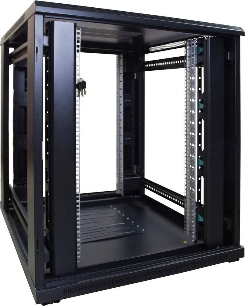 Danicom - 18 HE 19” Serverschrank, mit Glastür (BxTxH) 800 x 1000 x 1000mm