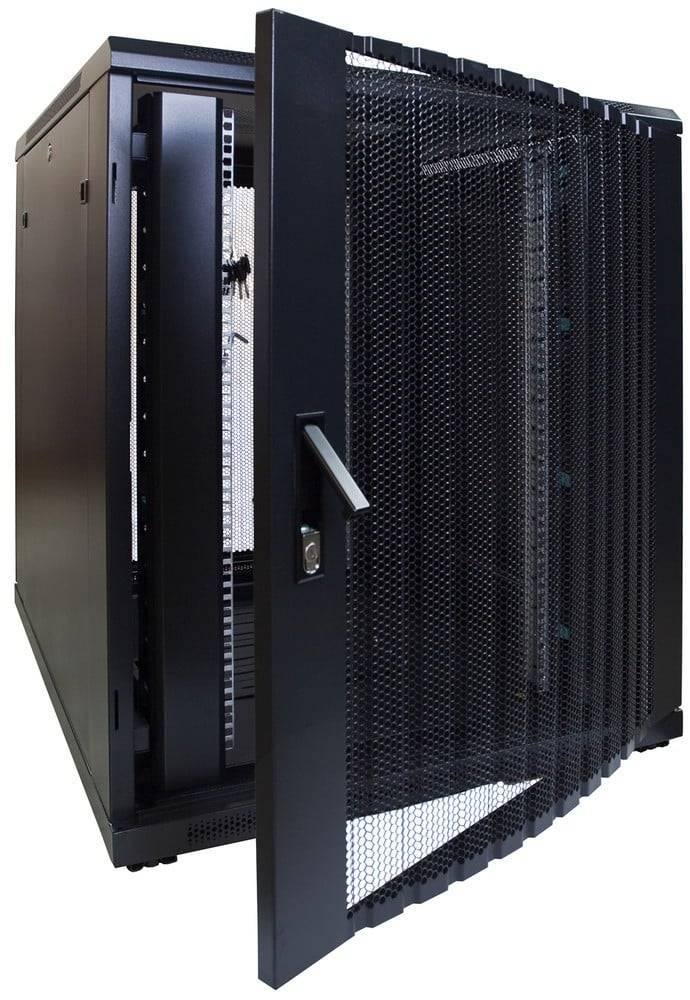 Danicom - 18 HE 19” Serverschrank, mit perforierter Fronttür (BxTxH) 800 x 1000 x 1000 mm