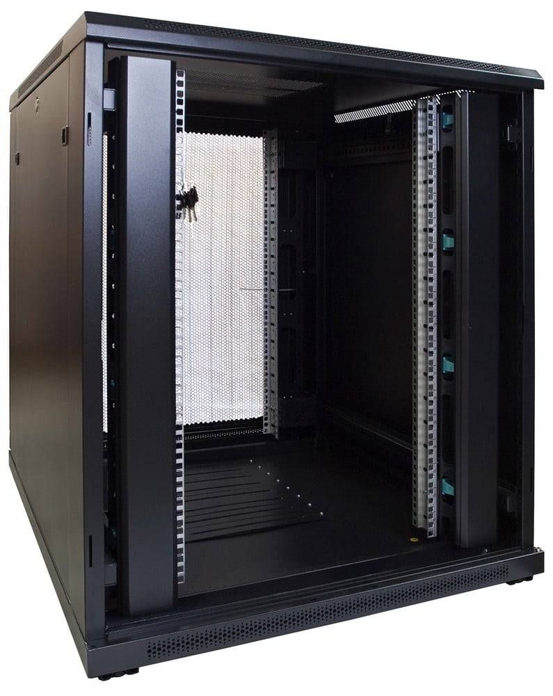 Danicom - 18 HE 19” Serverschrank, mit perforierter Fronttür (BxTxH) 800 x 1000 x 1000 mm
