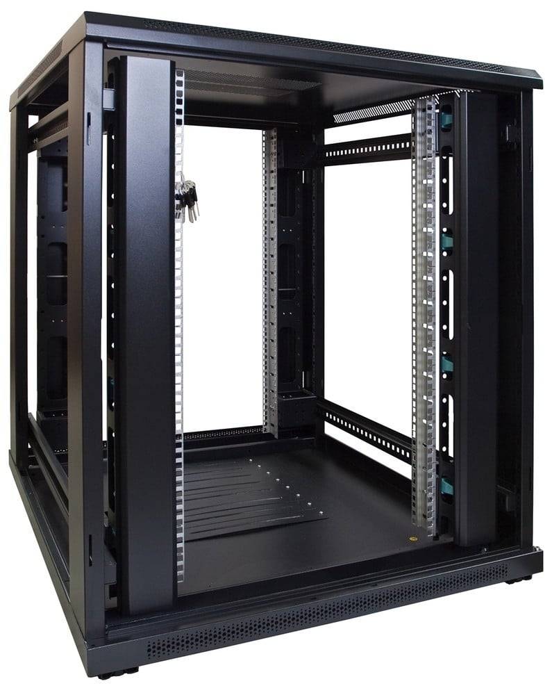 Danicom - 18 HE 19” Serverschrank, mit perforierter Fronttür (BxTxH) 800 x 1000 x 1000 mm