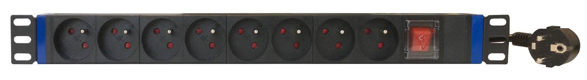 Danicom - 19” Steckdosenleiste mit Erdungsstift