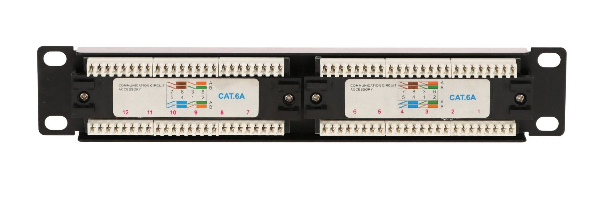 Danicom - Patchpanel 10”, 12-fach UTP Patchpanel CAT 6a