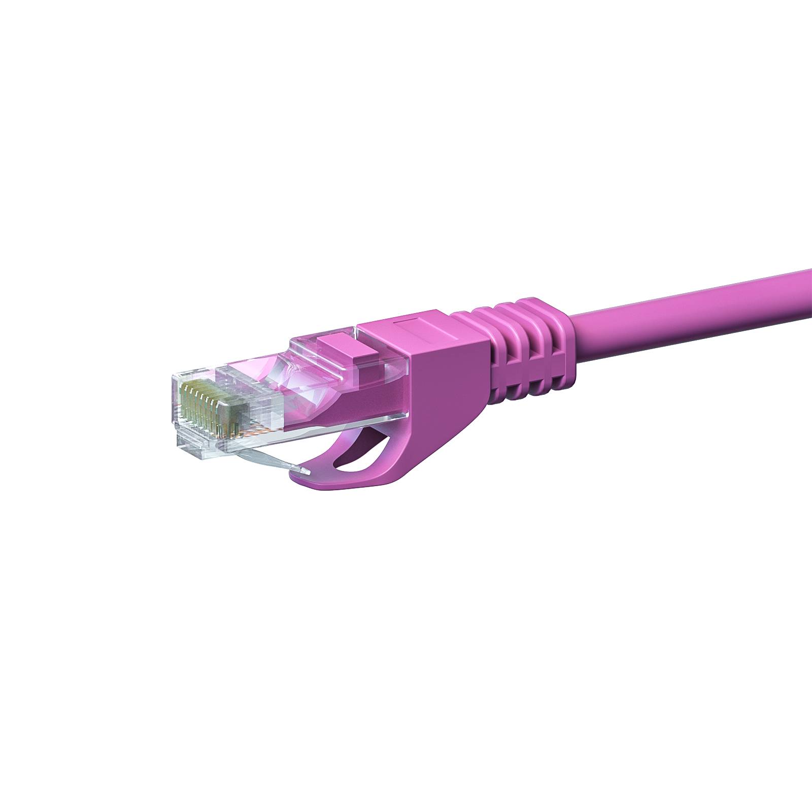 Danicom - CAT5e Netzwerkkabel, U/UTP, 0.50 meter, Rosa, 100% Kupfer