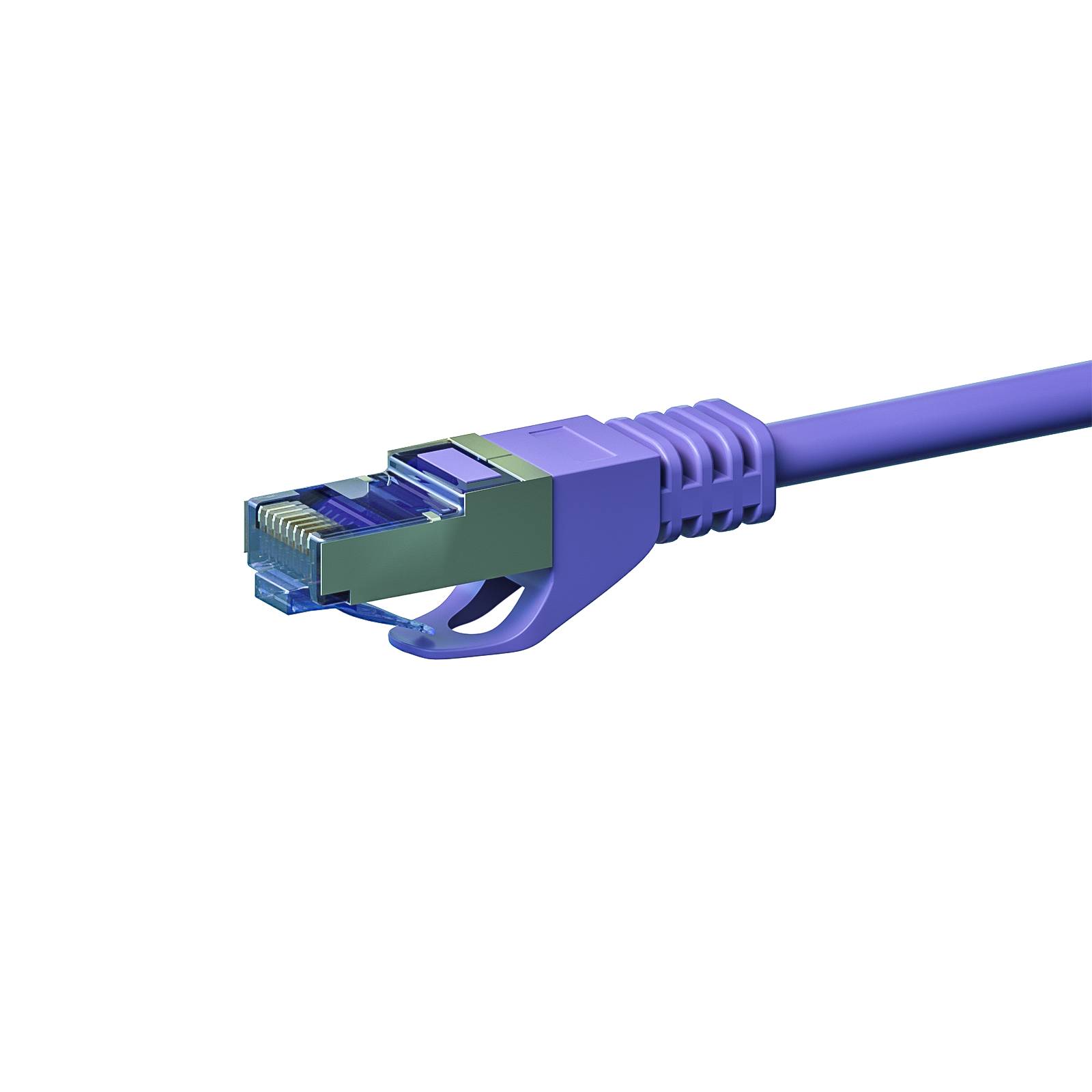 Danicom - CAT 6a Netzwerkkabel LSOH - S/FTP - 0,25 Meter - Violett