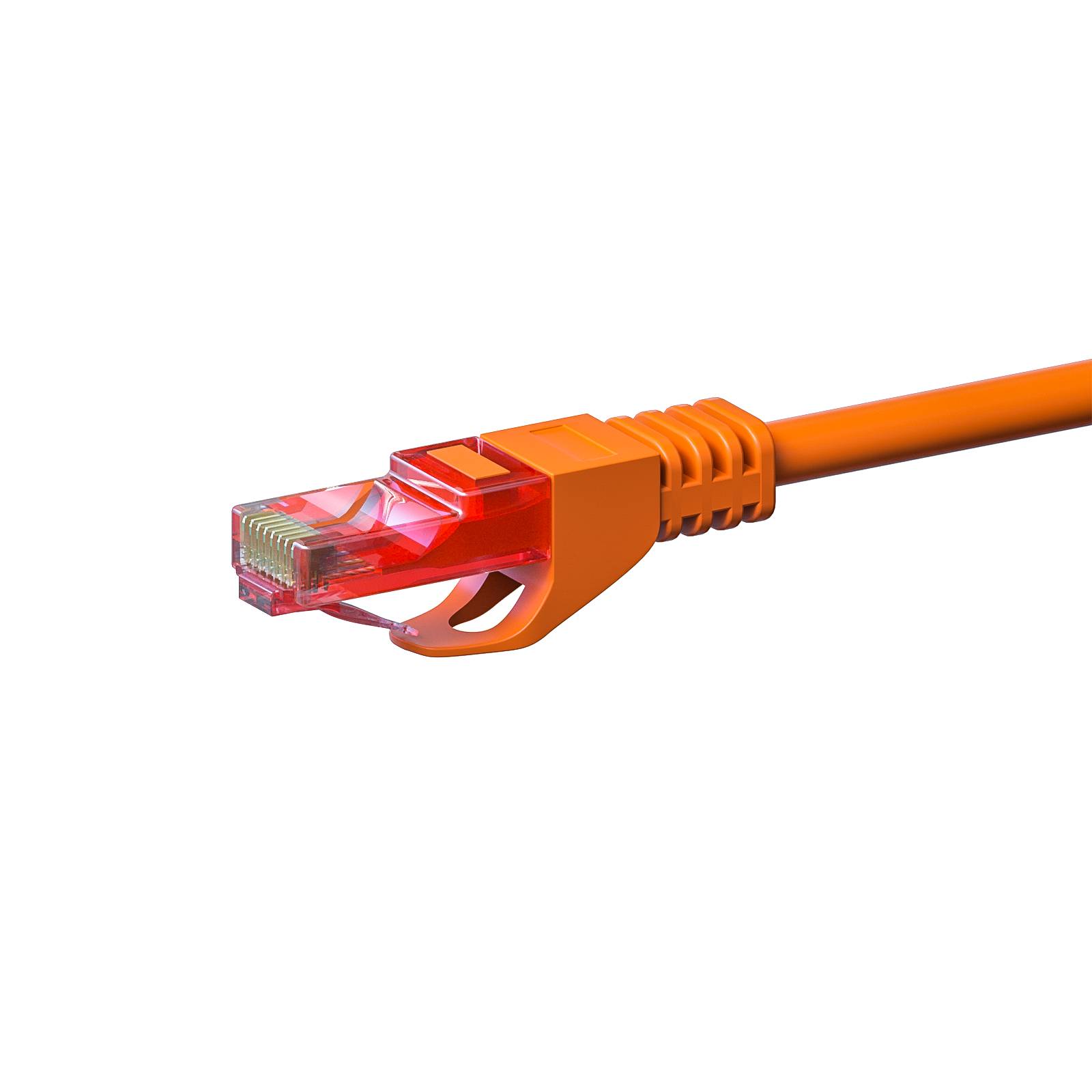 Danicom - CAT6 Netzwerkkabel, U/UTP, 0,25 Meter, Orange, 100% Kupfer