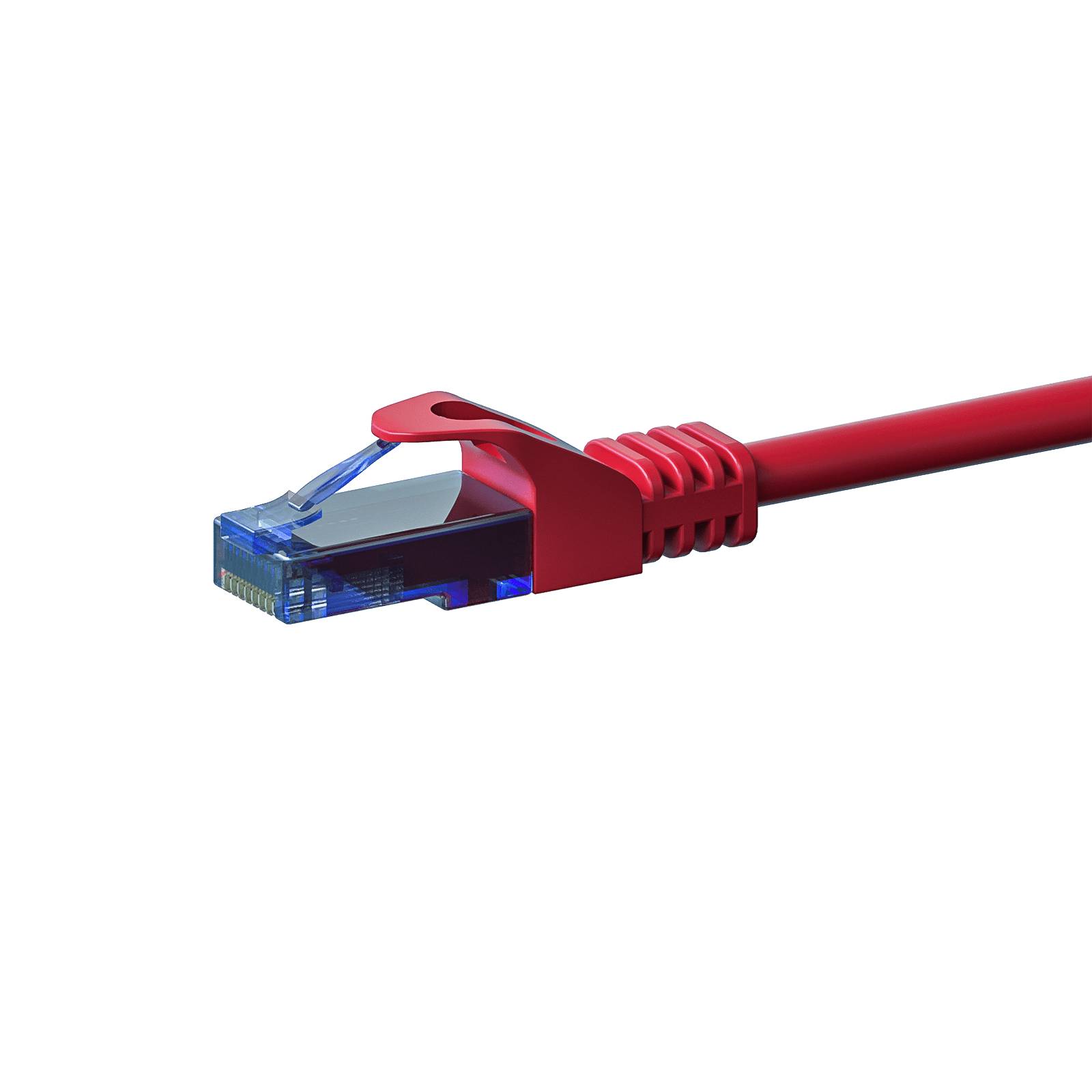 Danicom - CAT6a Netzwerkkabel 100% Kupfer - U/UTP - 2 Meter - Rot