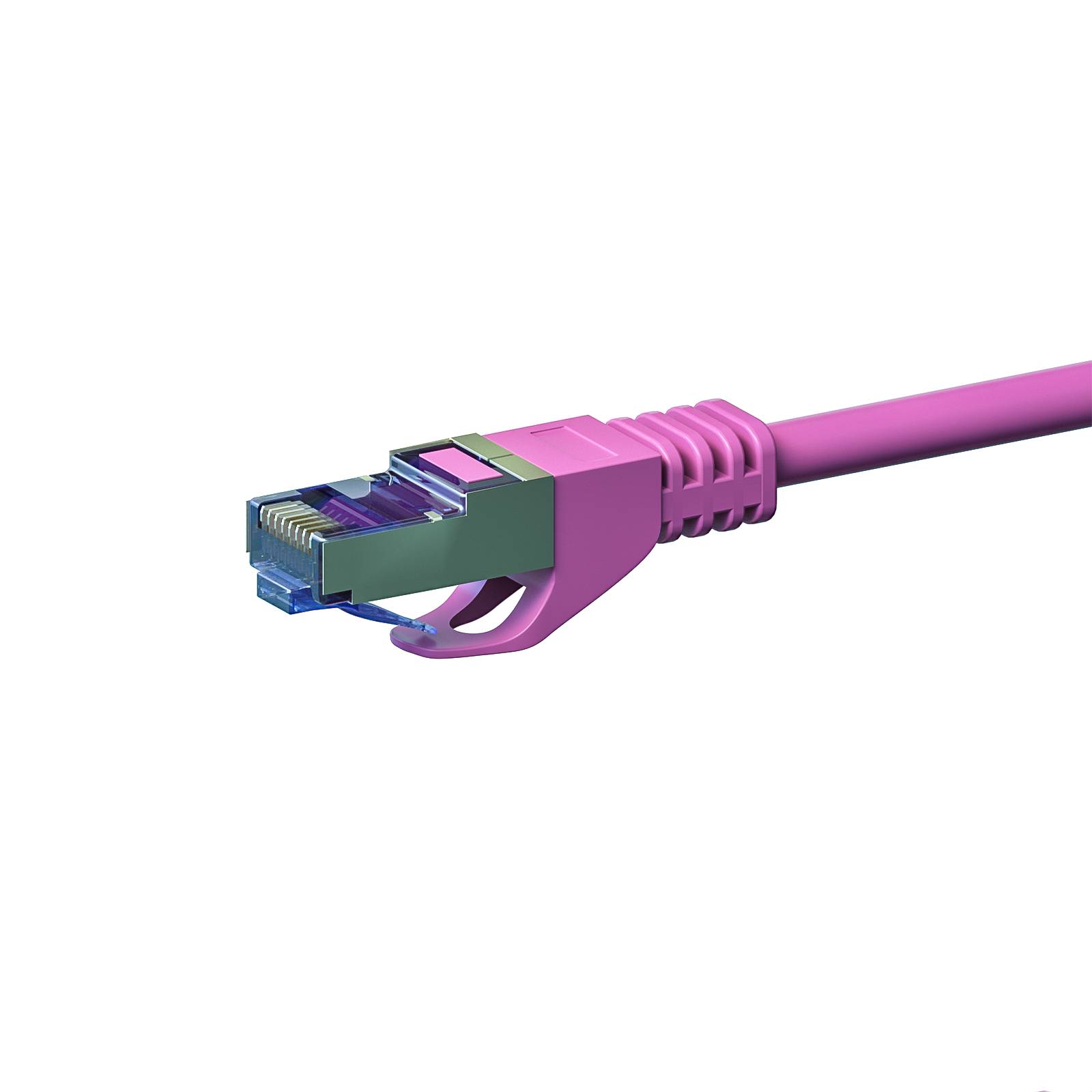 Danicom - CAT 6a Netzwerkkabel LSOH - S/FTP - 1 Meter - Rosa