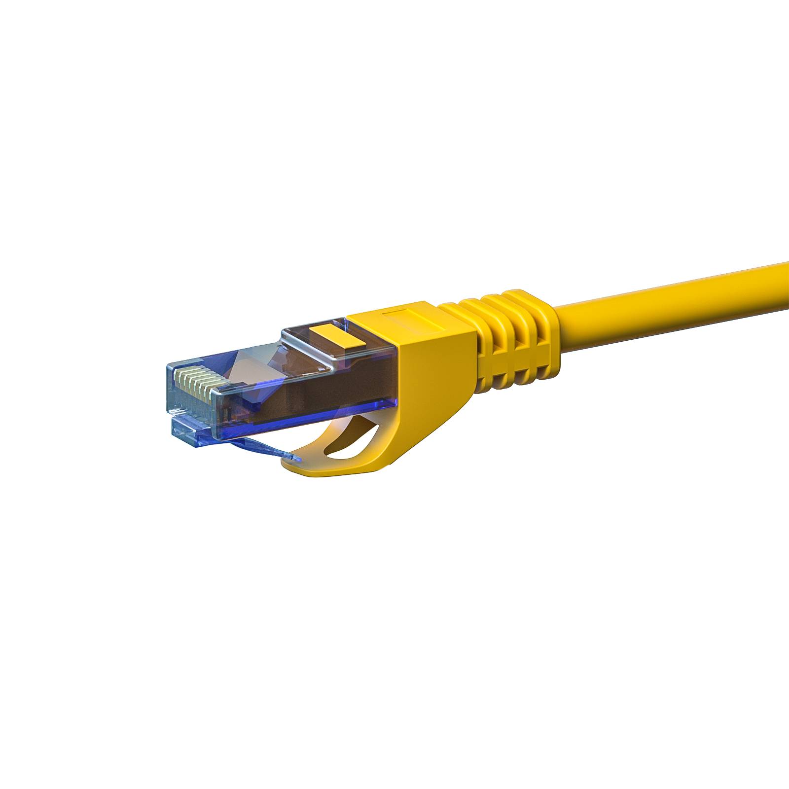Danicom - CAT6a Netzwerkkabel 100% Kupfer - U/UTP - 10 Meter - Gelb