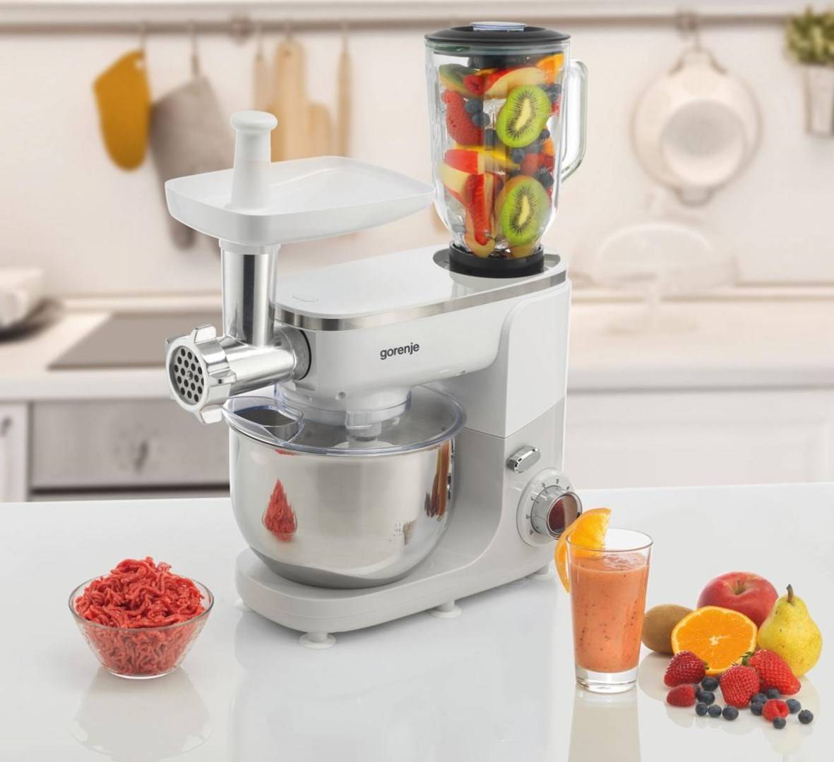 Gorenje Virtuvinis kombainas Gorenje Kitchen Machine MMC1005W Kitchen Machine, 1000 W, Bowl capacity 4.8 L