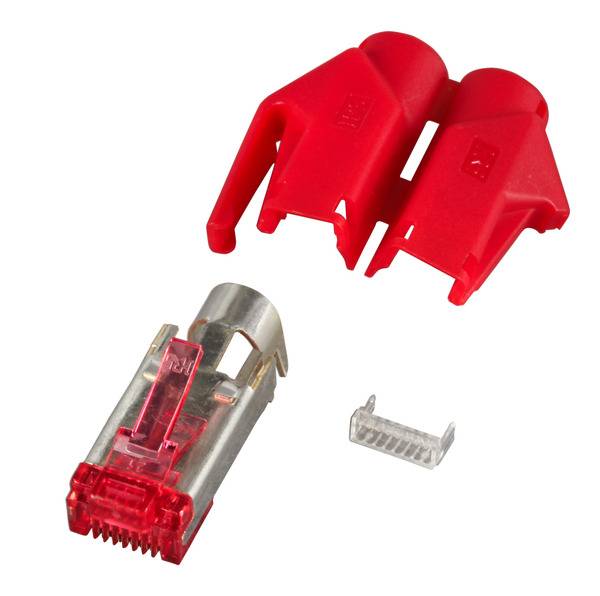 HiRose TM21 Stecker geschirmt, Tülle rot, 50 Stück