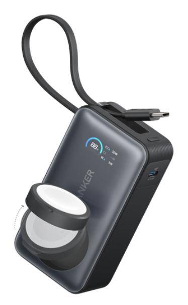 Anker Innovations Anker A1657H11, 10000 mAh, Kabelloses Aufladen, 35 W, Schwarz