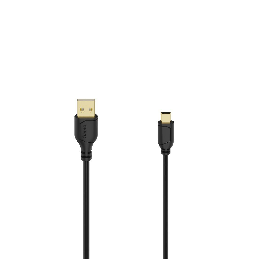 hama 00074262 Mini-USB-Kabel "Flexi-Slim", Mini-B5-Stecker, USB 2.0, 480 Mbit/s, 0,75 m