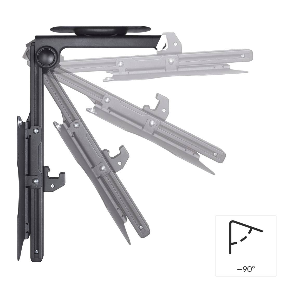 hama 00220876 TV-Deckenhalterung, schwenkbar, höhenverstellbar, 117 cm (46") bis 20 kg