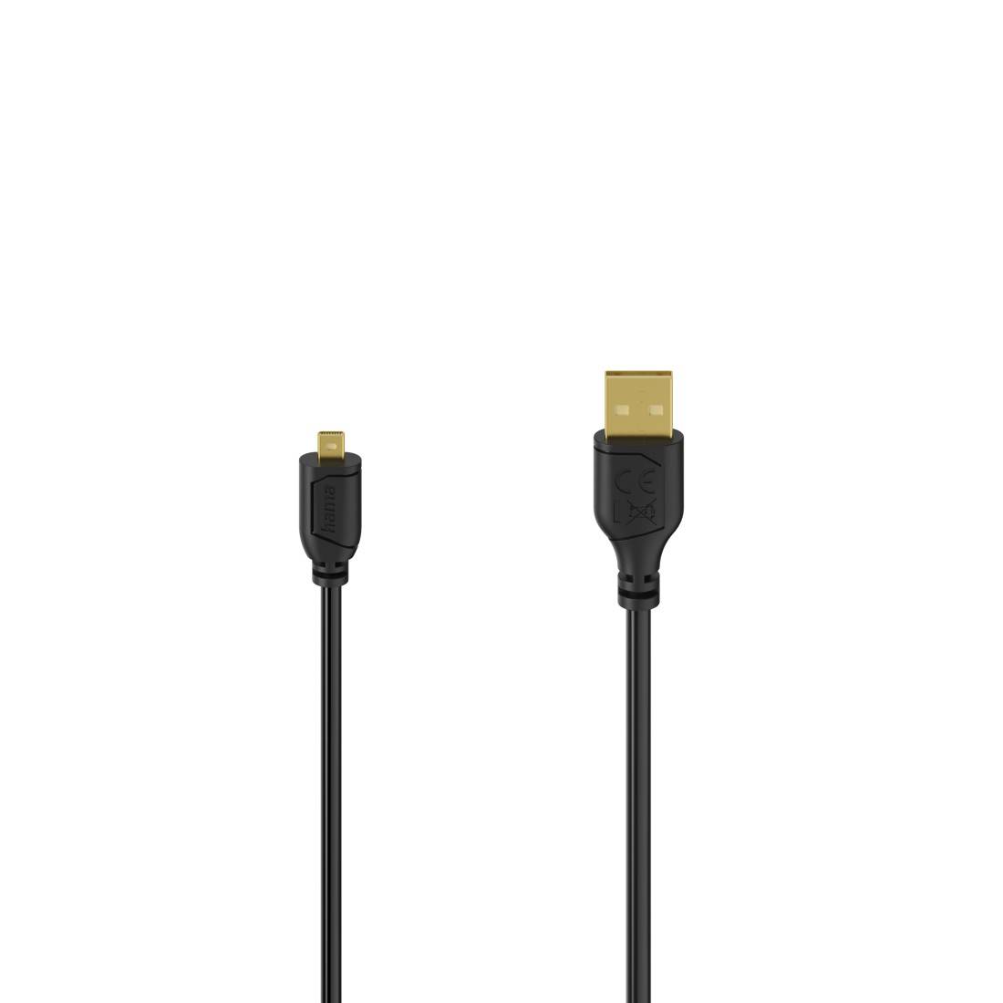 hama 00074263 Mini-USB-Kabel "Flexi-Slim", Mini-B8-Stecker, USB 2.0, 480 Mbit/s, 0,75 m