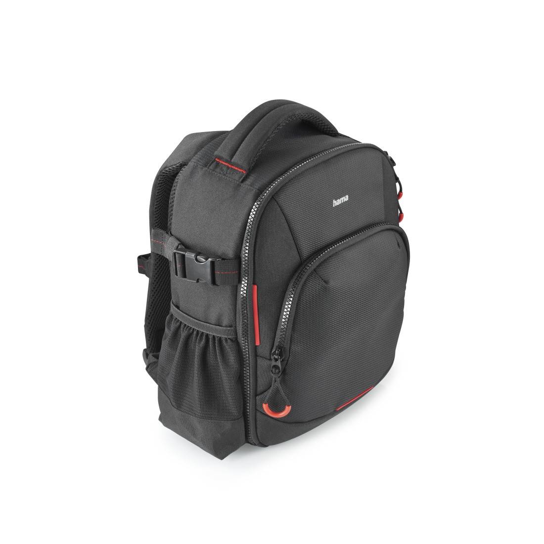 hama 00121345 Kamera-Rucksack "Ohio", 150, Schwarz/Rot