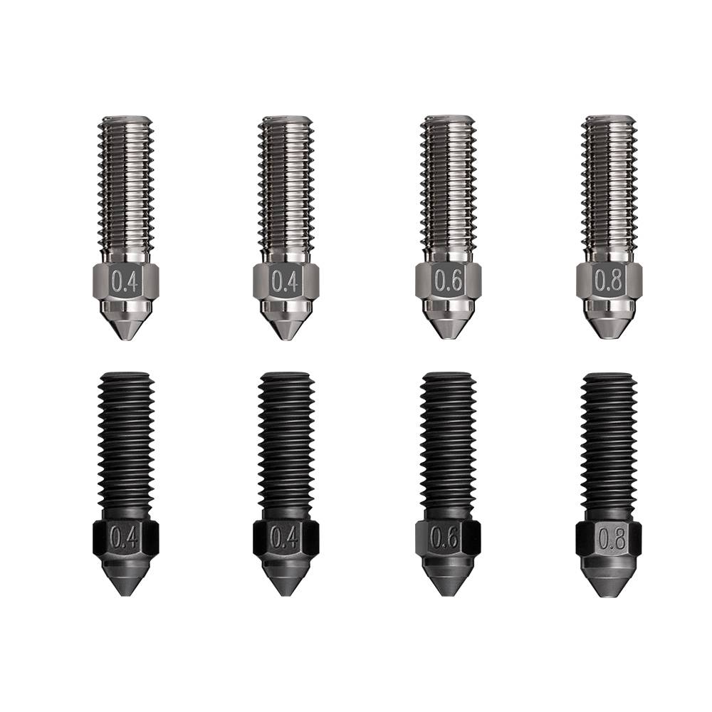 Creality 3D 4008030052, Spitzen-Ersatzset, Creality 3D, K1, K1 Max, CR-M4, Stahl, Schwarz, Silber, 8 Stück(e)