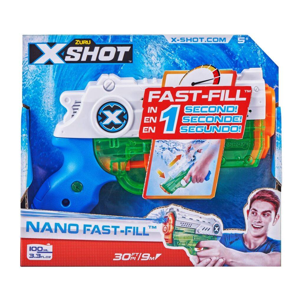 Zuru 56333 - X-Shot Water Fast-Fill Nano Wasser-Blaster - Wasserpistole