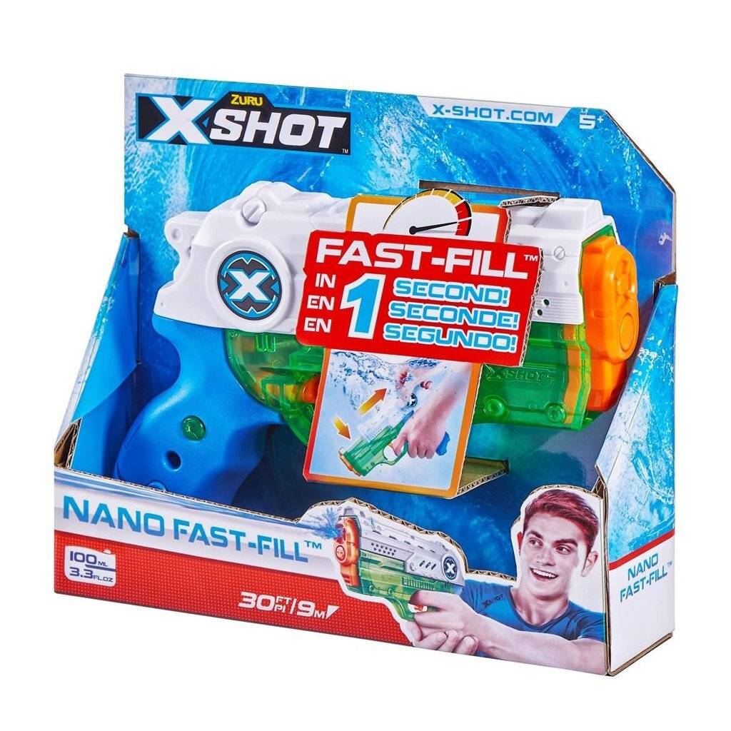 Zuru 56333 - X-Shot Water Fast-Fill Nano Wasser-Blaster - Wasserpistole