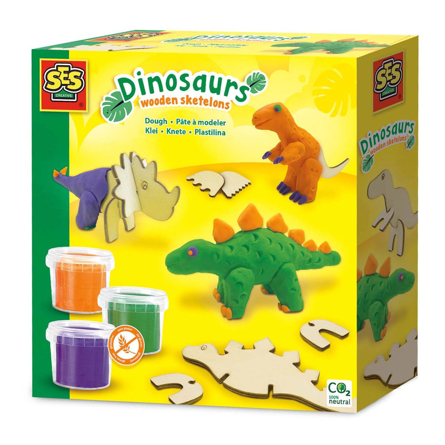 SES Klei - Dinosaurus Holzskelette