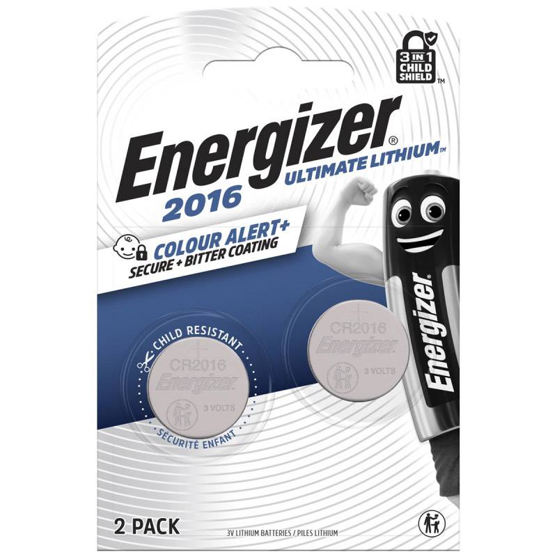 Enerdis Energizer Knopfzelle Ultimate Lithium 3V CR2016 (2 Stück)