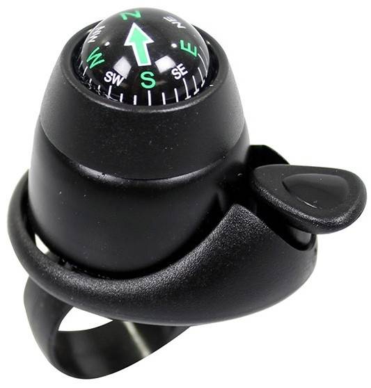 Fahrradglocke mit Kompass 34 mm schwarz