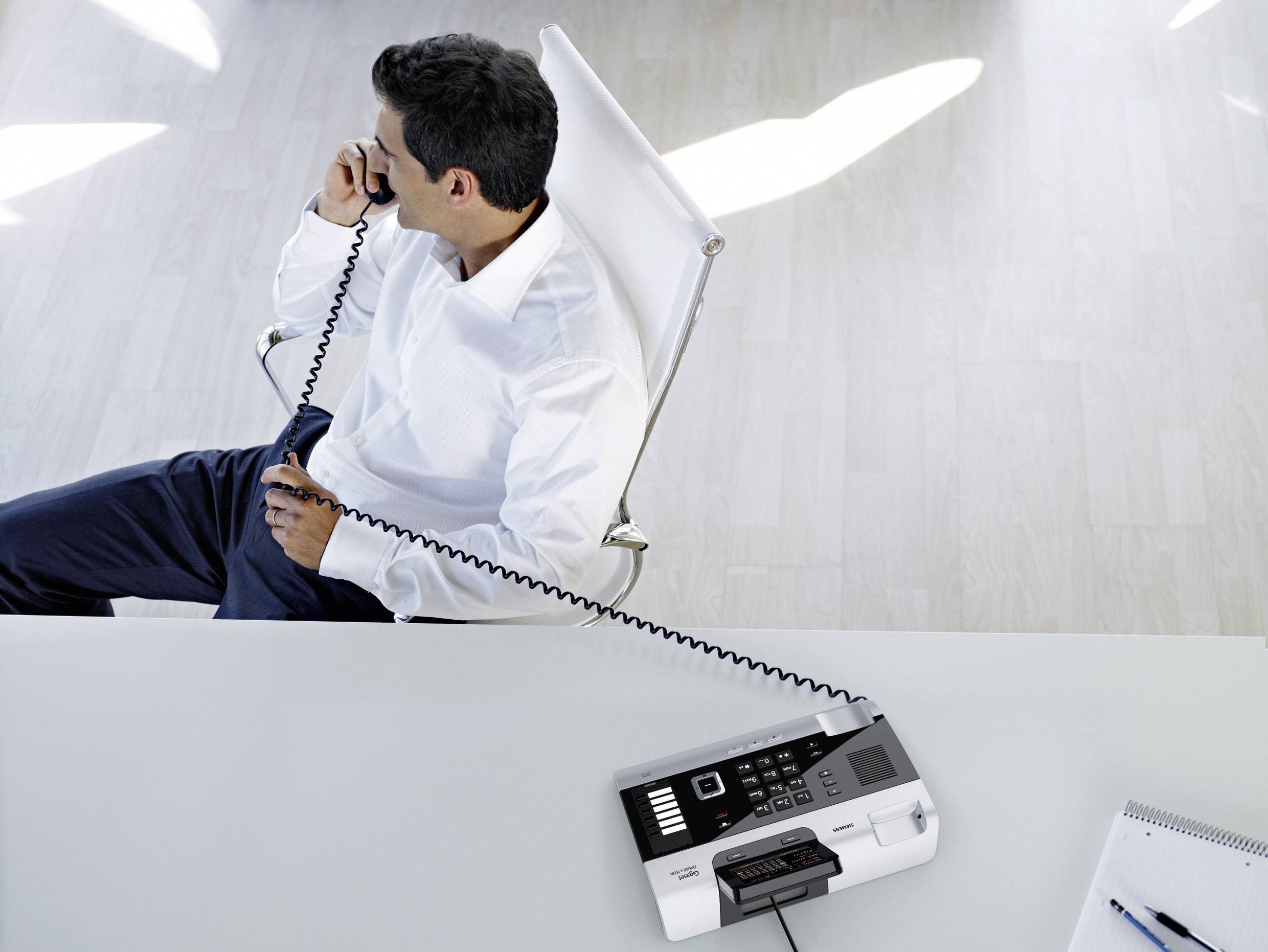 Gigaset DX600A ISDN Systemtelefon, ISDN Anrufbeantworter, Bluetooth Farbdisplay Silber, Schwarz