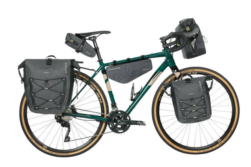 Basilikum Navigator Storm Fietstas M - Sporty und funktionaler Einzelfahrradbeutel - wasserdicht - Schwarz
