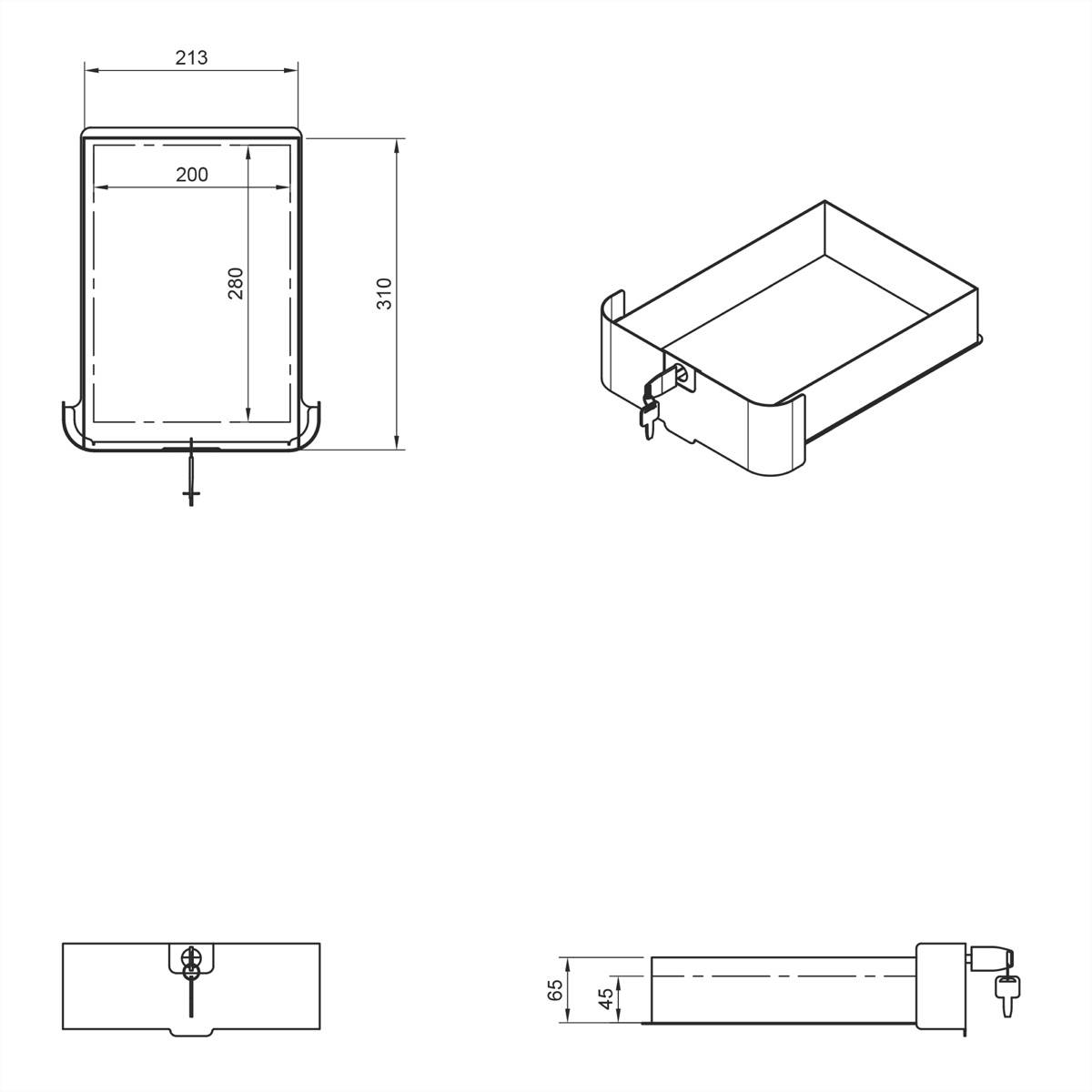 DATAFLEX Bento® desktop locker, 500, weiß