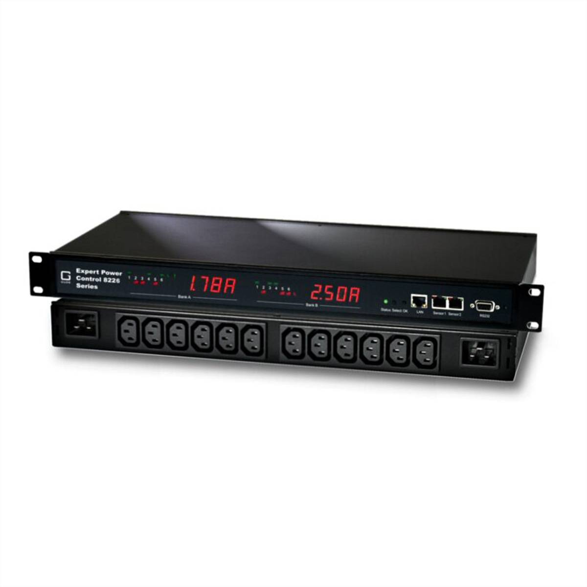 GUDE 8226-1 EPC NET IP-Fernschaltsteckdose, 2x 6fach, Strommessung am Einzelport