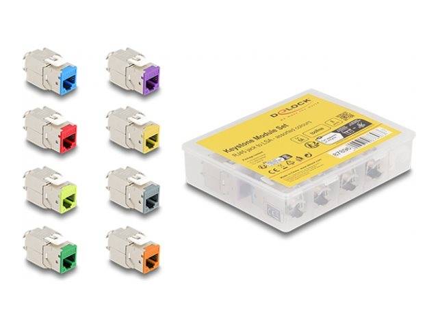 Delock Keystonemodul RJ45 Buchse zu LSA Cat.6A werkzeugfrei