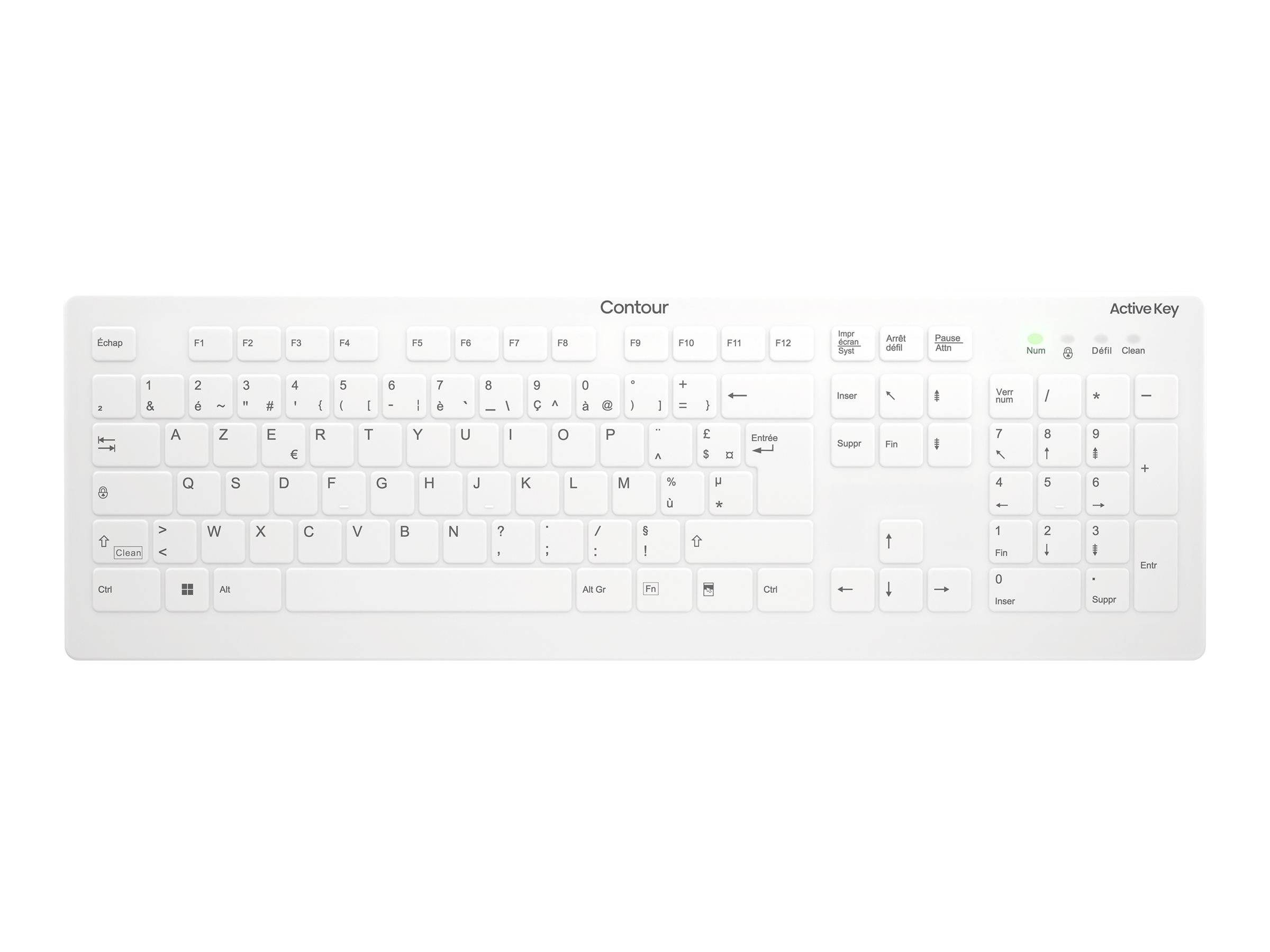 Cherry Active Key AK-C8112 - Tastatur - Wischdesinfektion, flaches Tastenprofil, IP68