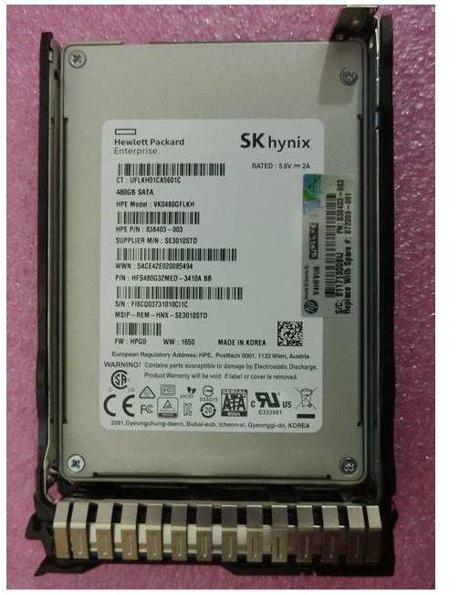 HPE SSD Read Intensive 480 GB Hot-Swap 2.5" SFF 6,4 cm SATA 6Gb/s mit Smart Carrier