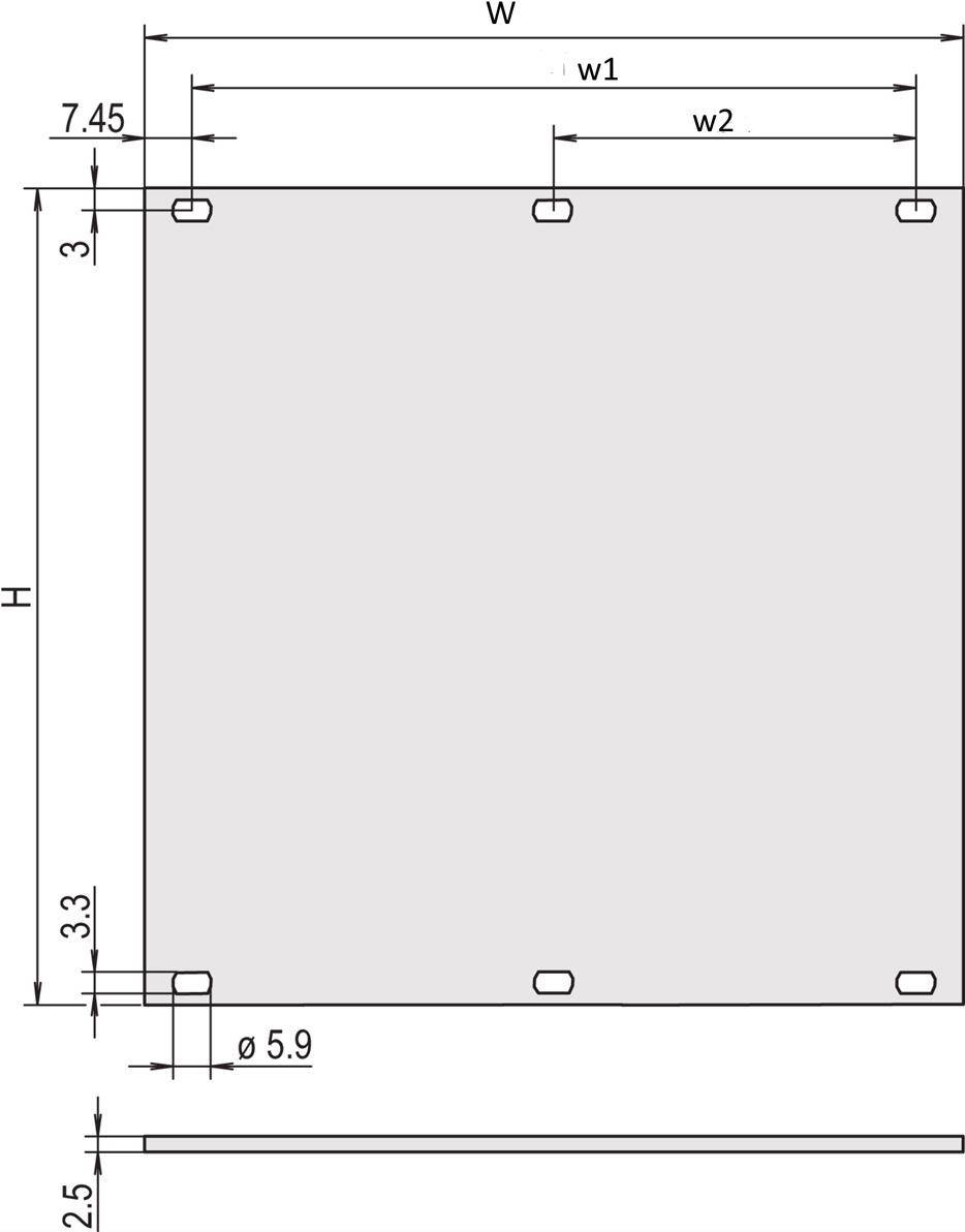 SCHROFF Frontplatten ungeschirmt - TEILFRONTPL.4HE 84TE EL/CHR