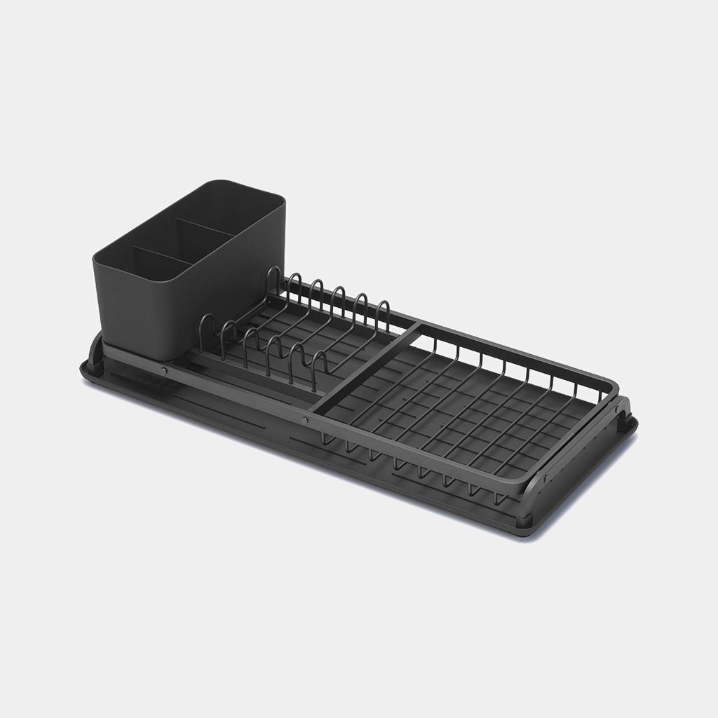 Brabantia Abtropfgestell-Set, Abtropfer, Rack, Freistehend, Besteck, Geschirrspülmittel, Trinkbehälter, Utensilien, Schw