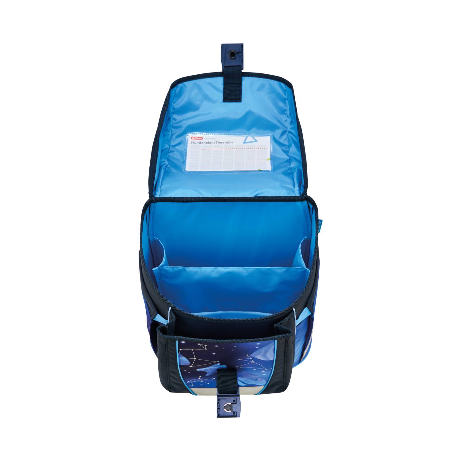 Herlitz FiloActive XL Plus Cosmic Schulranzen-Set Junge Polyester Blau, Dunkelblau
