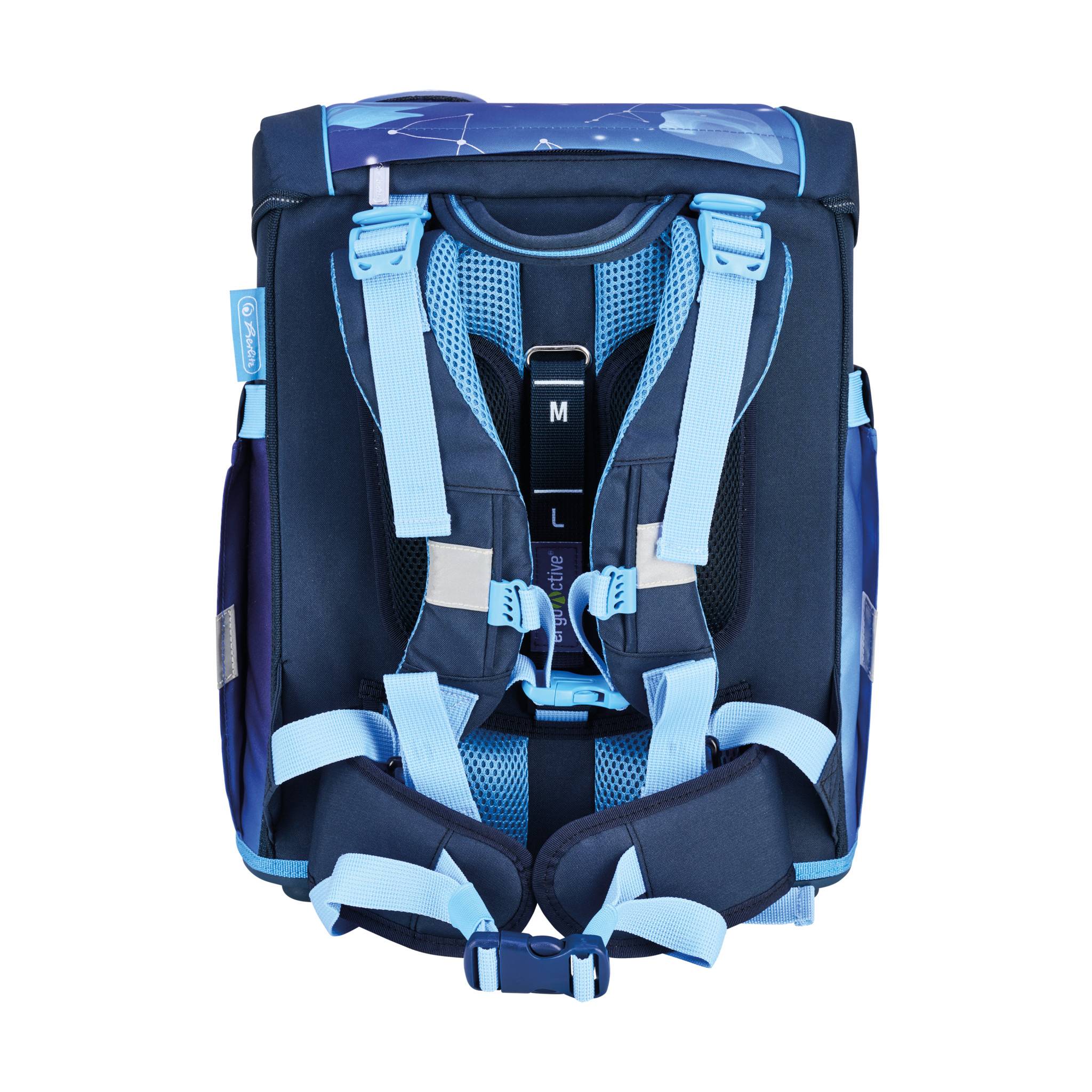 Herlitz FiloActive XL Plus Cosmic Schulranzen-Set Junge Polyester Blau, Dunkelblau